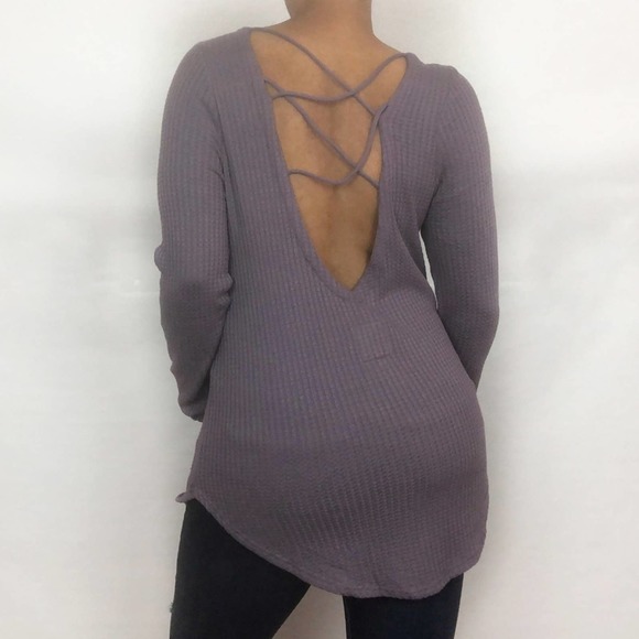 NWT Chaser Light Purple Waffle Knit thermal - Picture 2 of 3
